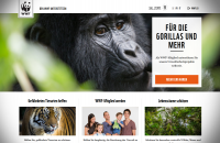 Screenshot der Fundraising-Plattform des WWF