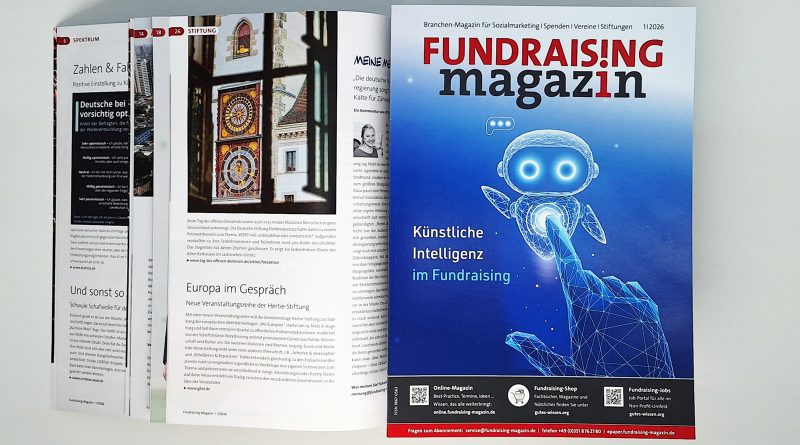 Fundraising-Magazin Ausgabe 1-2026 Künstliche Intelligenz im Fundraising